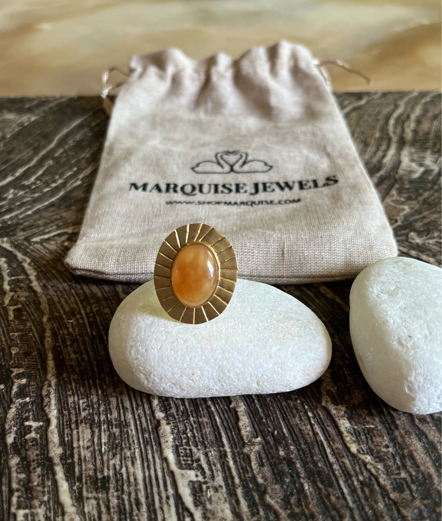 Beaming Sunstone Ring