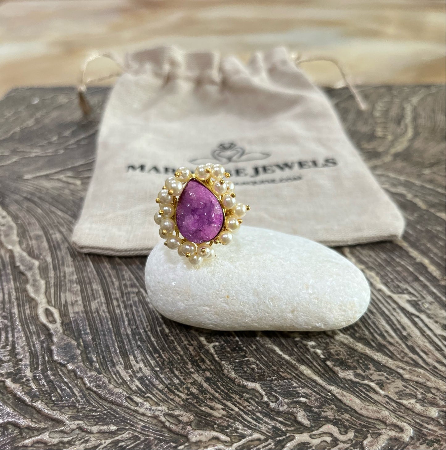 Purpurite Beaded Ring