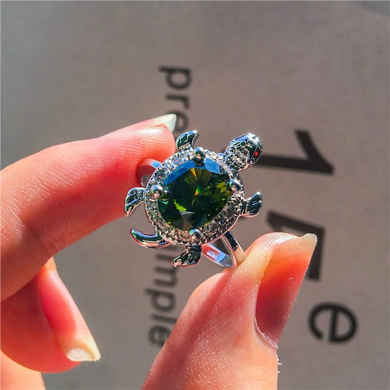 Olive Turtle Ring