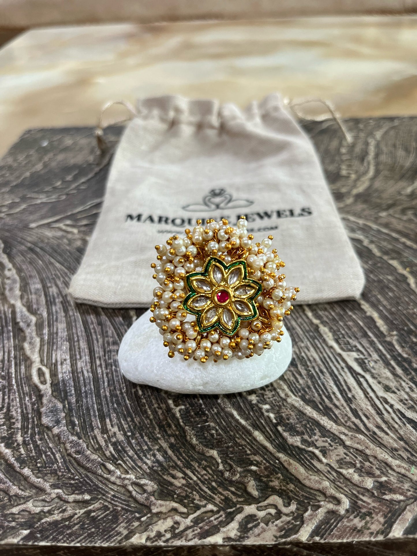 Gulbahar Kundan Ring