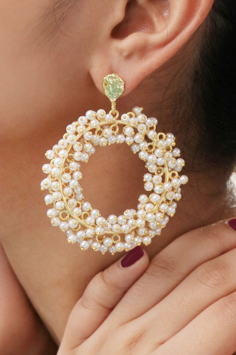 Qurbat Pearly Universe Earrings