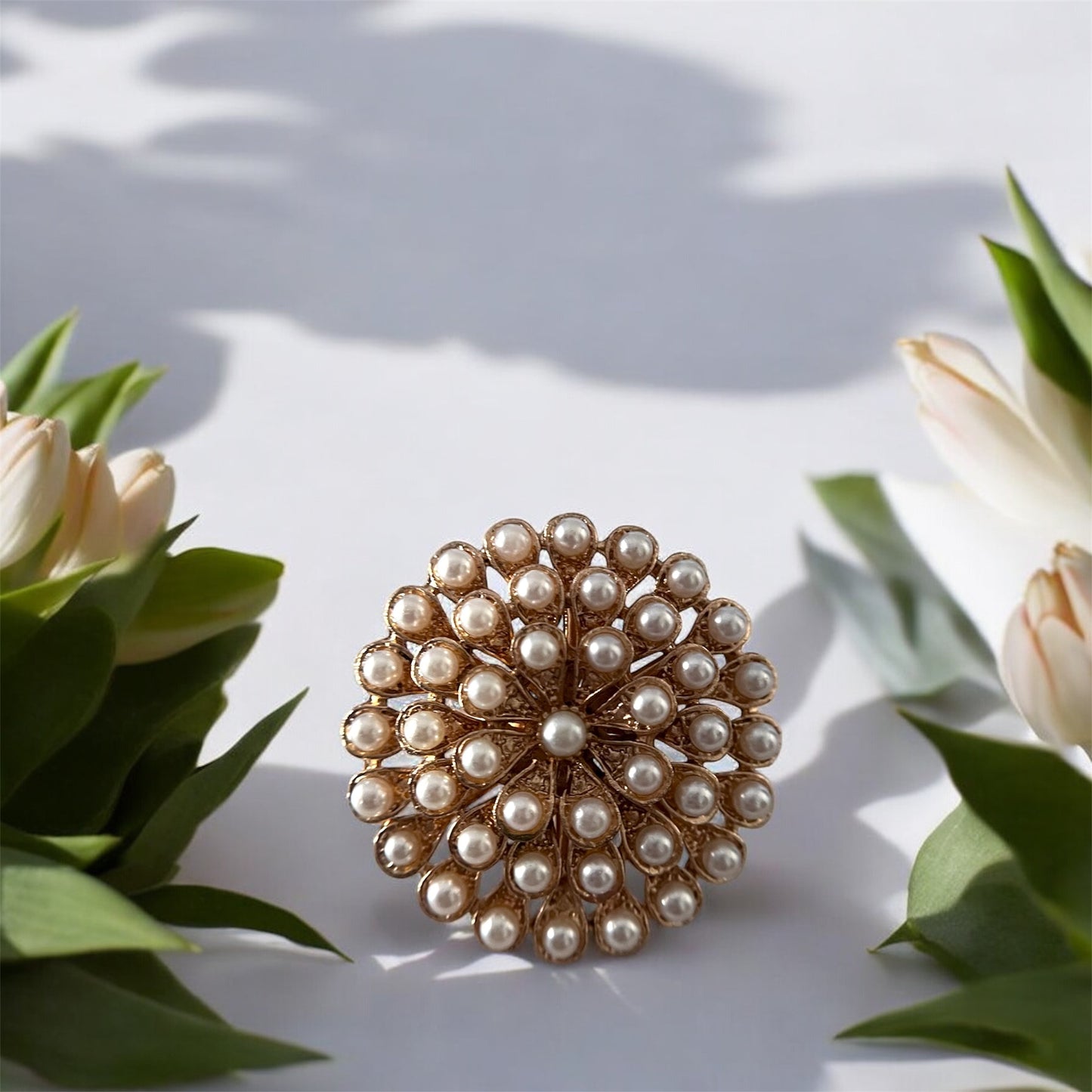 Solar Pearl Ring
