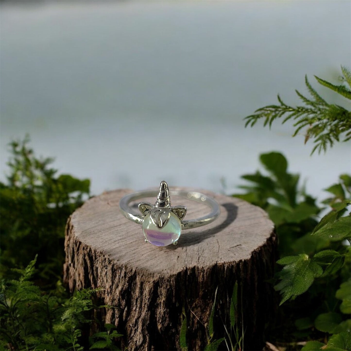 Unicorn Moonstone Ring
