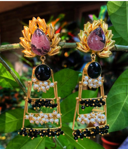 Lavender Fields Beaded Earrings