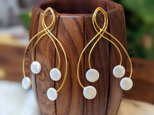 Soft Hail Pearl Drops Earrings