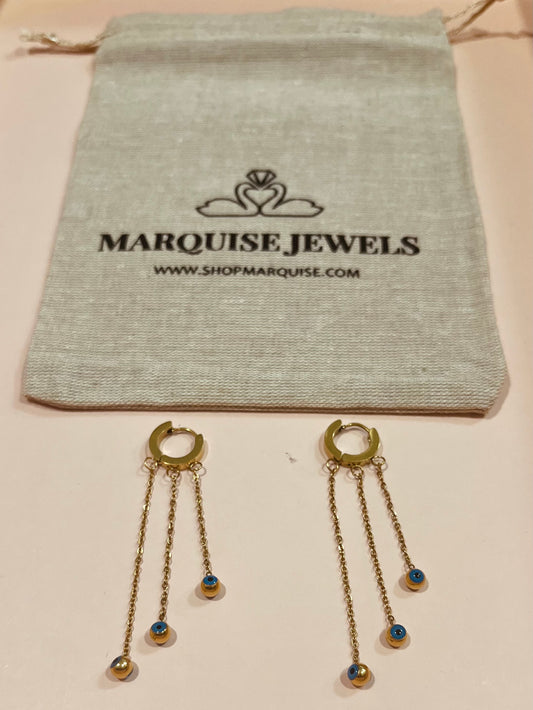 Evil Eye Tassel Earrings