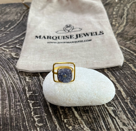Marine Quartz Ring
