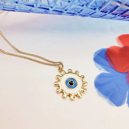 Solaris Evil Eye Pendant with Chain