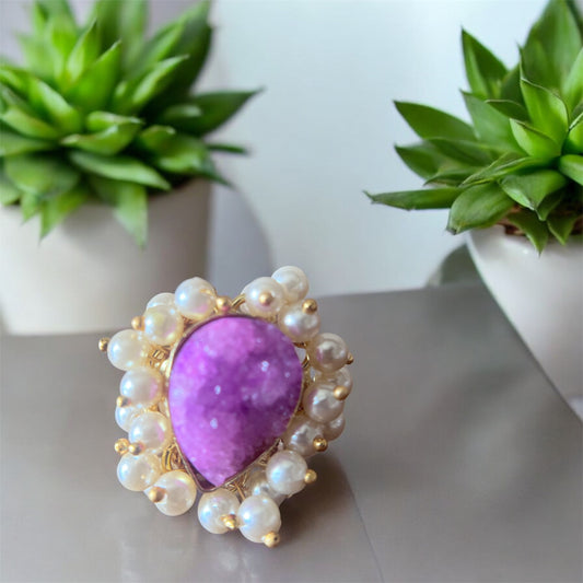 Purpurite Beaded Ring
