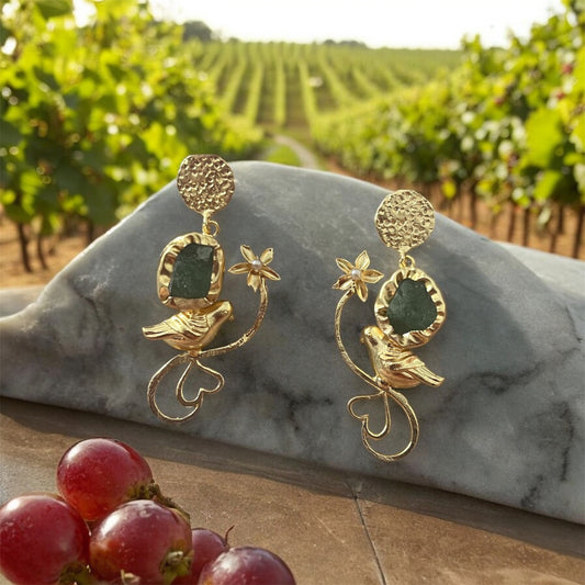 Suave Sparrow Floral Love Earrings