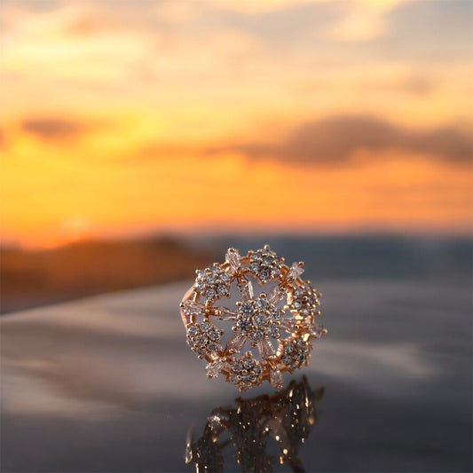 Serene Snowflake Ring