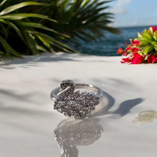 Serene Swan Ring