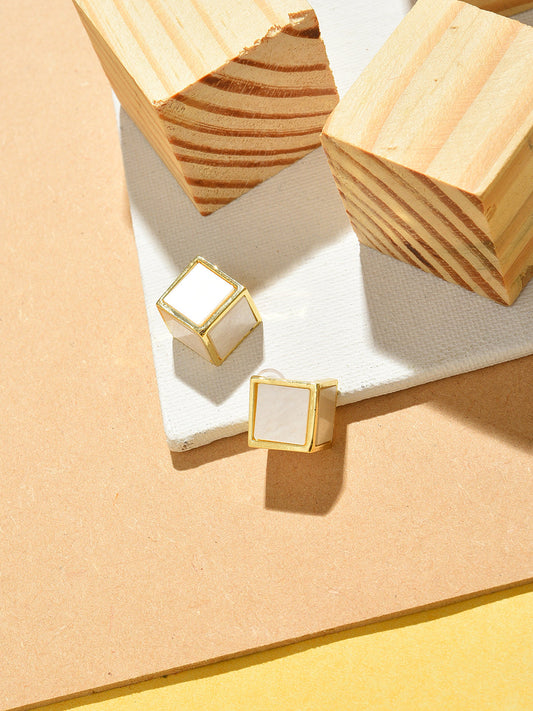 Love Qubes Mother of Pearl Earrings