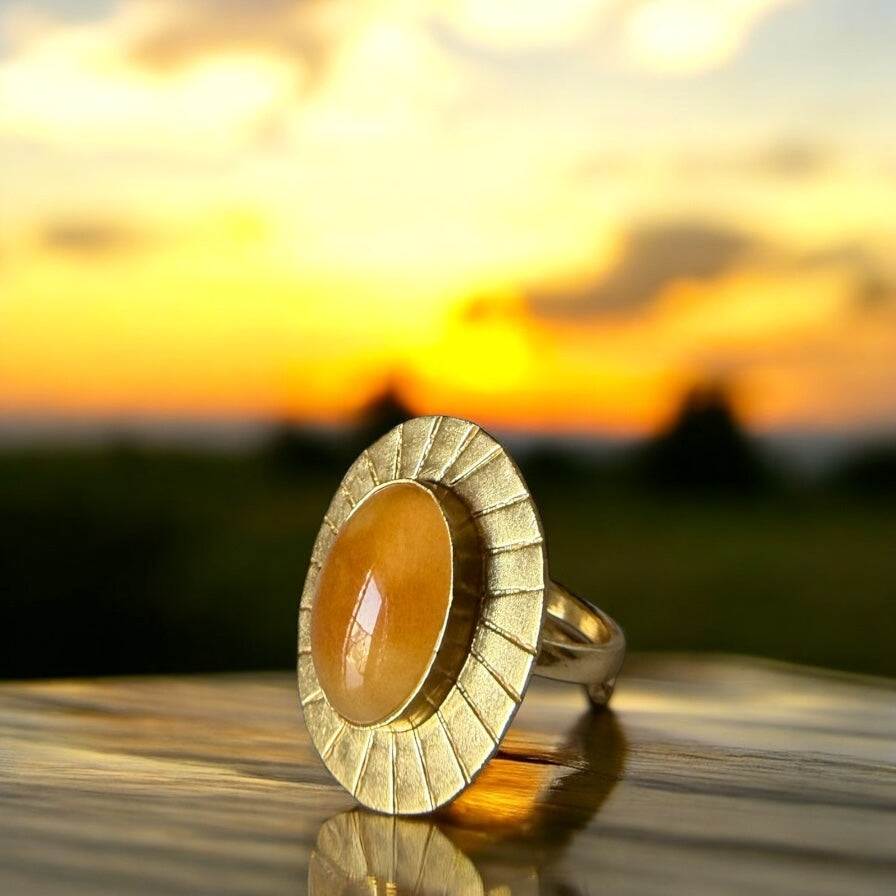 Beaming Sunstone Ring