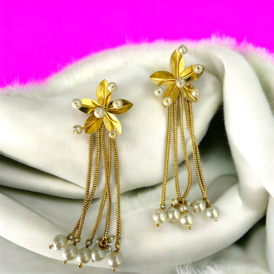 Golden Lily Drizzle Earrings
