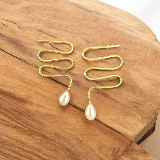 Pearl Waves Earrings