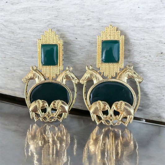 Royal Jungle Emerald Earrings