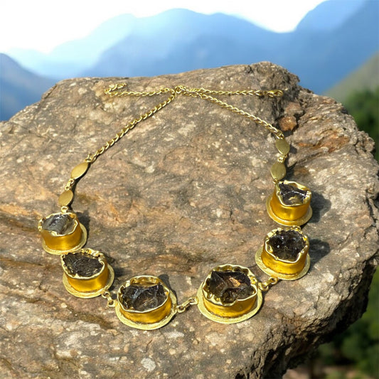 Raw Radiance Necklace with Uncut Quartz